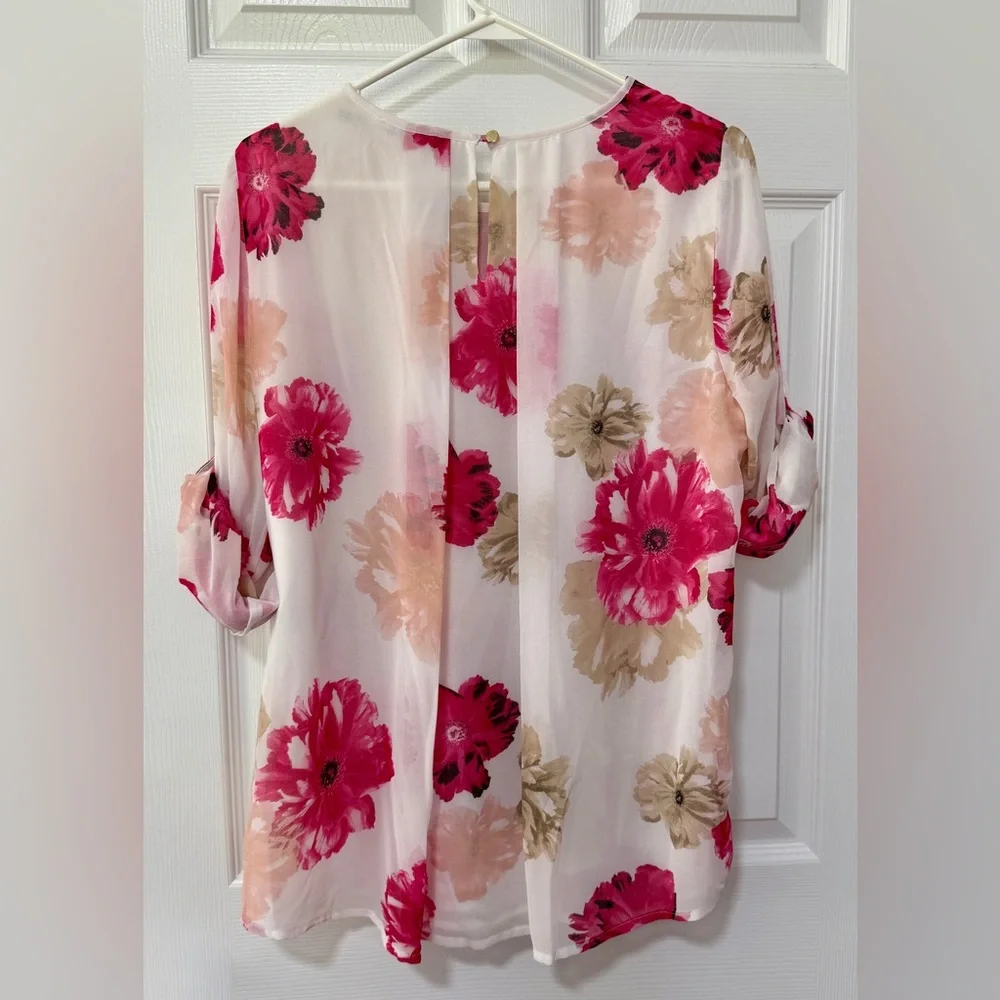 Calvin Klein White and Pink Blouse - Picture 2 of 3